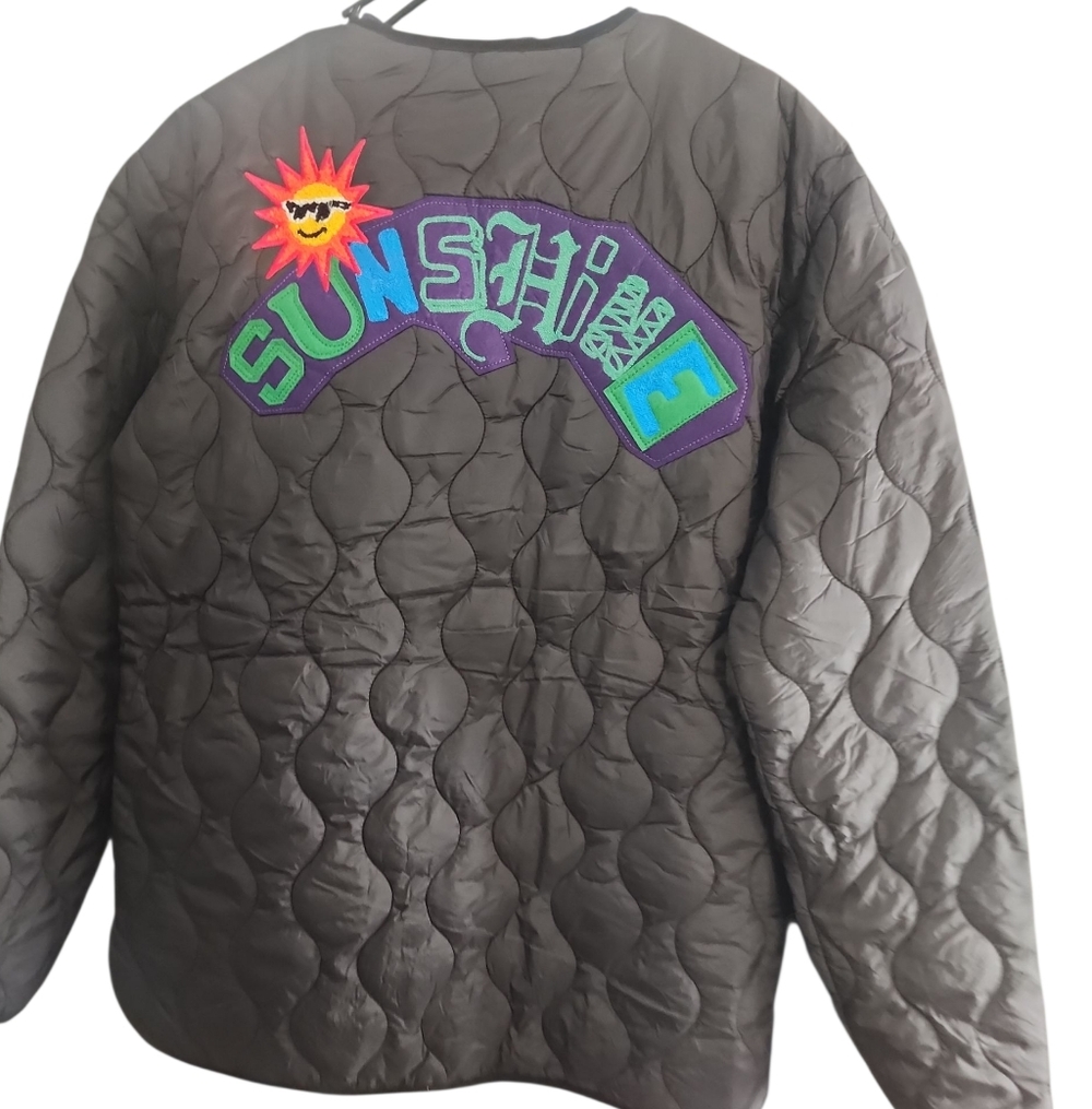 Men’s First Row Jacket, Puffer, Black, Size Large - Picture 2 of 3